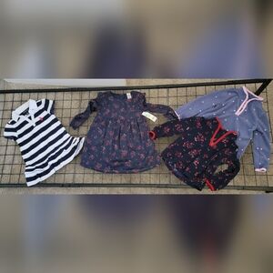 OshKosh B'gosh  & Ralph Lauren Navy and Red Floral Apparel Size 2T Bundle M